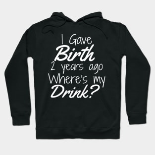 2Nd Birthday  Mom Son Daughter 2 Year Old  Drink Hoodie